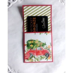 Liftkarte, Geldgeschenkverpackung, Geldscheinverpackung, Gutscheinverpackung für Weihnachten