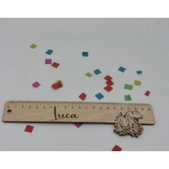 Lineal aus Holz für Kinder 20cm lang/ Einschulung / Schulanfang / Personalisiert Dinomotiv / Dinosaurier