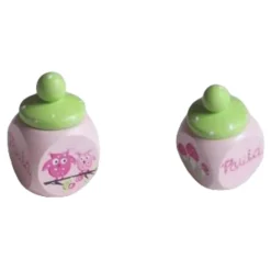 Lockendose mit Schraubverschluß „Eulen-Fliegenpilz“ rosa grün