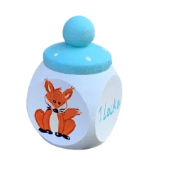 Lockendose,Holzdose mit Schraubverschluss   „Fuchs“