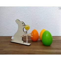 Lolli-Halter Osterhase aus Holz