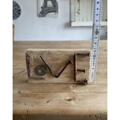 Love kleines Holzschild mit Botschaft, Upcycling, Spruchschild, kleines Geschenk