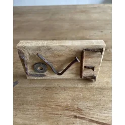 Love kleines Holzschild mit Botschaft, Upcycling, Spruchschild, kleines Geschenk