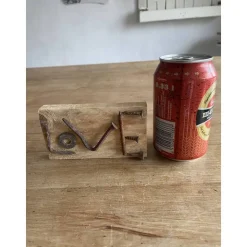 Love kleines Holzschild mit Botschaft, Upcycling, Spruchschild, kleines Geschenk