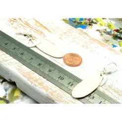 Lässige elegante Ohrhänger aus Emaille & Silber in Weiß – Geschenkidee für Frauen