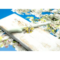 Lässige handgemachte gelbe bohemian hippie Glas Ohrhänger – Brautschmuck, Hochzeit, Unikat & Geschenkidee