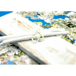 Lässige kleine Ohrhänger aus Glas & Silber in crystal – Geschenkidee für Frauen