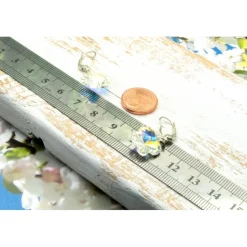 Lässige Unikat Ohrhänger aus Glas & Silber in crystal– Geschenkidee für Frauen, Ostern