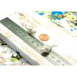 Lässige verspielte Ohrringe aus Metall & Silberfarben, Unikatschmuck – Geschenkidee für Frauen