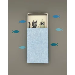 Lustige Geldgeschenk-Box: Katze angelt Geldschein – Handgemachte Geschenkverpackung