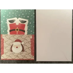 Lustige Karte Weihnachten, Nikolaus, Schornstein, Handarbeit mit Umschlag