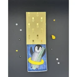 Lustige Pinguin Geschenkverpackung für Urlaub, Schwimmbad oder Therme Gutschein