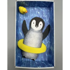 Lustige Pinguin Geschenkverpackung für Urlaub, Schwimmbad oder Therme Gutschein