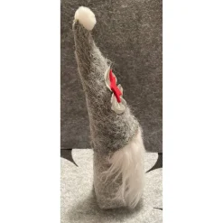 Lustiger Deko Wichtel, Advent, Weihnachten, ca 27 cm hoch, silber rot, grau