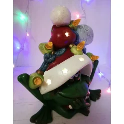 Lustiger Frosch mit gelben Lichtern