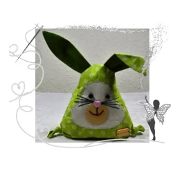 Lustiger, kleiner Hase mit Täschchen für Geldgeschenke, Gutscheine oder liebe Botschaften