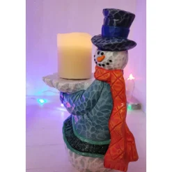 Lustiger Schneemann mit Kerze 3