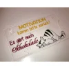 Lustiges Geschenk Schokihülle Schokoladenhülle/ Schokitasche/ Schokiverpackung Handarbeit Motivation gestickt