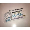 Lustiges Mitbringsel Schokihülle Schokoladenhülle/ Schokitasche Handarbeit Geschenk gestickt