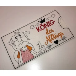 Lustiges Mitbringsel zum Ruhestand Schokihülle Schokoladenhülle/ Schokitasche/ Schokiverpackung Handarbeit gestickt