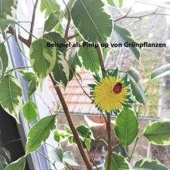 Löwenzahn mit Marienkäfer – Tischdeko, Serviettenhalter & Glücksbringer aus Moosgummi