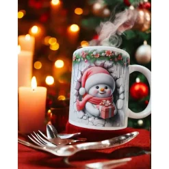 Magische Weihnachtsbecher: Süße Tier-Motive mit Nikolausmütze – Perfektes Geschenk & Deko!