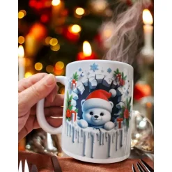 Magische Weihnachtsbecher: Süße Tier-Motive mit Nikolausmütze – Perfektes Geschenk & Deko!