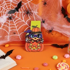 Magnetisches Lesezeichen „Kleine Spinne als Superheld verkleidet“ | Halloween Lesezeichen mit Spinnenmotiv