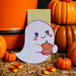 Magnetisches Lesezeichen „Kleiner Geist mit Kürbis