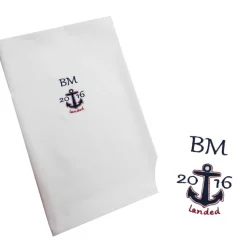 Mako Satin Kissenbezug Anker personalisierbare Geschenke Baby