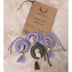 Makramee Anhänger mit Hasenmotiv aus Holz & Quaste | Ostern | Handmade | Einzeln oder 3er-Set