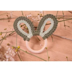 Makramee Hasenohren verspielte Oster-Deko & Serviettenring – Handgemacht und vielseitig