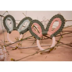 Makramee Hasenohren verspielte Oster-Deko & Serviettenring – Handgemacht und vielseitig