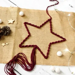 Makramee Stern Weihnachten Boho – Handgefertigte Deko zum Hängen für Tür, Fenster & Wand