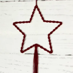 Makramee Stern Weihnachten Boho – Handgefertigte Deko zum Hängen für Tür, Fenster & Wand