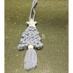 Makramee Tannenbaum – Handgemachte Weihnachtsdekoration aus Baumwollgarn