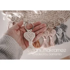 Makrameeanhänger • Makramee • Herz • Schlüsselanhänger • Herzanhänger • Makrameeschlüsselanhänger • Accessoires • Nikola