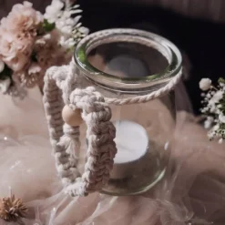 Makramee-Herzen – Handgefertigte Deko, Geschenkanhänger  Hochzeitsdeko