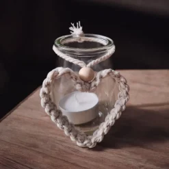 Makramee-Herzen – Handgefertigte Deko, Geschenkanhänger  Hochzeitsdeko