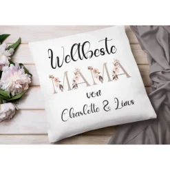 Mama Geschenk Personalisiertes Kissen für beste Mama | Muttertags Geschenke