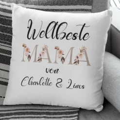 Mama Geschenk Personalisiertes Kissen für beste Mama | Muttertags Geschenke