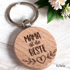 Mama ist die Beste - Holz Schlüsselanhänger/personalisiert/Muttertag