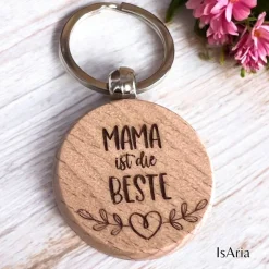 Mama ist die Beste - Holz Schlüsselanhänger/personalisiert/Muttertag