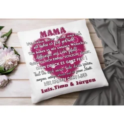 Mama Kissen mit Namen - Geschenk zum Geburtstag Mama - Geschenke für Frauen