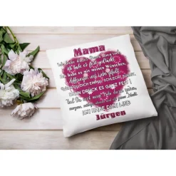Mama Kissen mit Namen - Geschenk zum Geburtstag Mama - Geschenke für Frauen