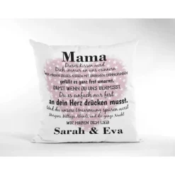 Mama Kissen personalisiert mit Namen - Geschenk zum Muttertag - Geschenke Frauen