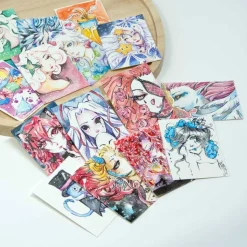 Manga Adventskalender Sammelkarten | Geschenkidee für Manga Anime Fans | Original Zeichnungen PsychoKitty