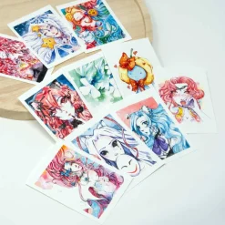 Manga Adventskalender Sammelkarten | Geschenkidee für Manga Anime Fans | Original Zeichnungen PsychoKitty