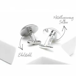 Manschettenknöpfe Rosegold maritim & musikalisch – Anker oder Noten – Geschenk für Bräutigam & Trauzeugen