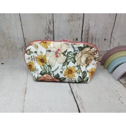 Mappe/Kosmetiktasche Blumen retro in 3 Größen – Federmäppchen & Stiftetasche aus